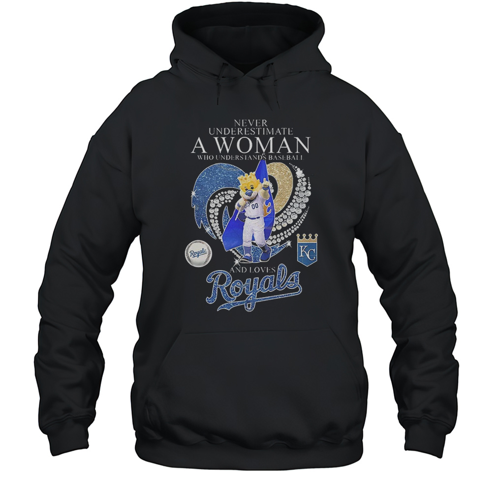 Never Underestimate A Woman Who Understands Baseball And Loves Kansas City Royals Shirt Unisex Hoodie