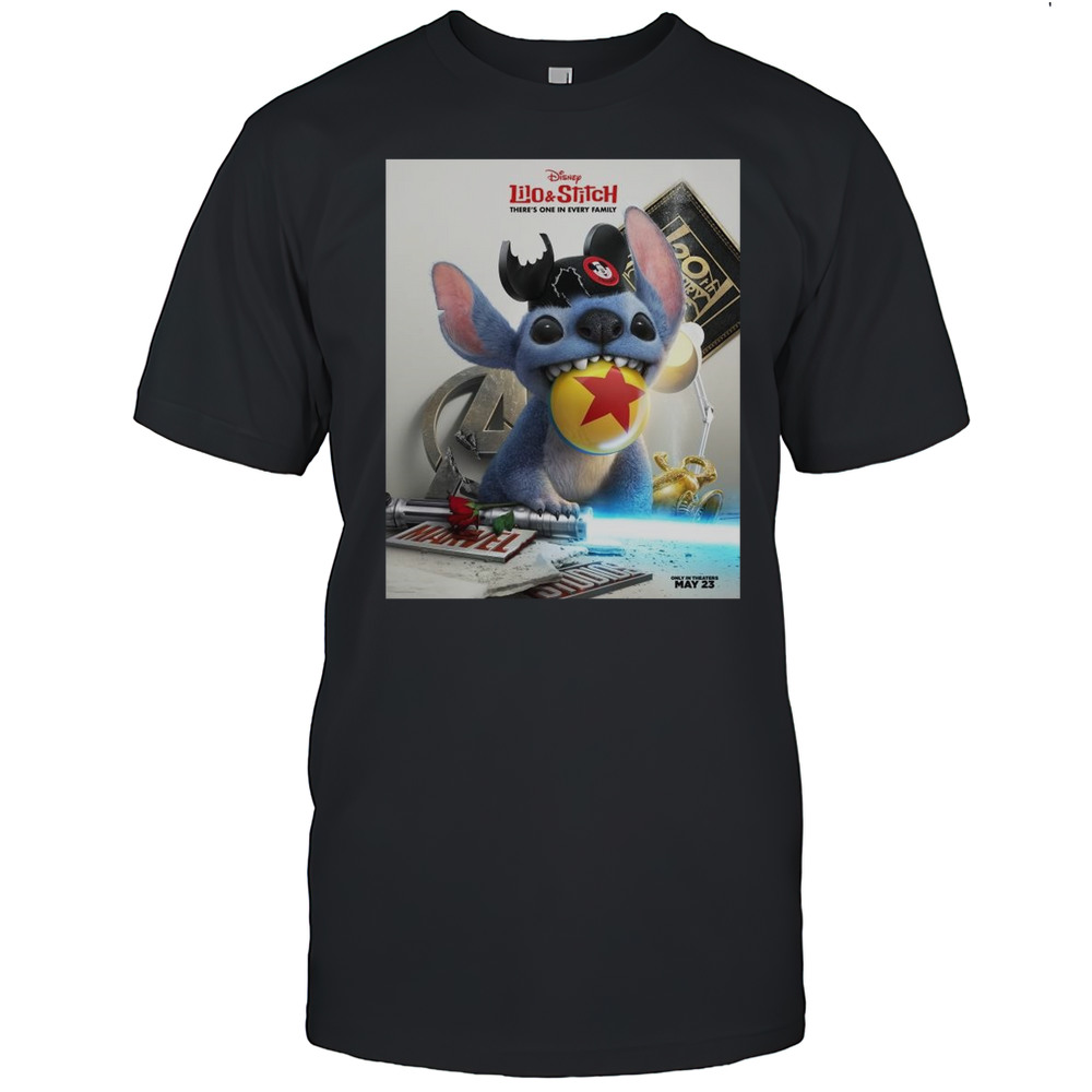 New Poster Lilo And Stitch 2025 Theres One In Every Family Shirt