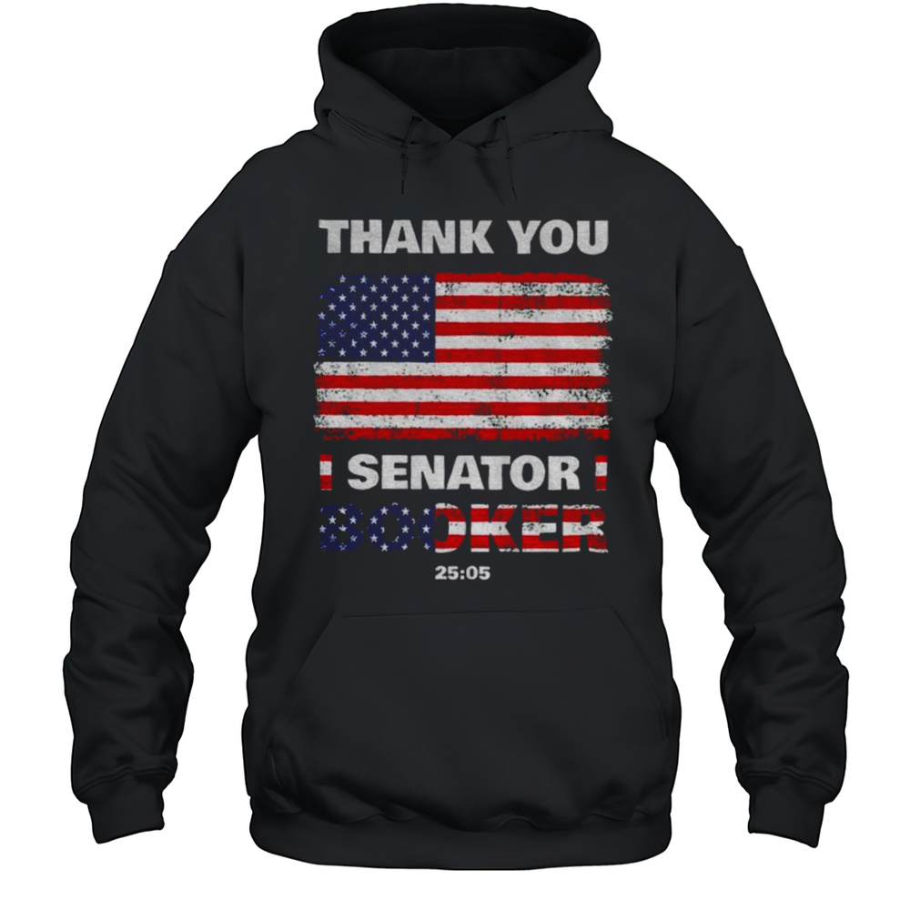 Senator Cory Booker Thank You Senator Booker 25 05 American Flag Shirt Unisex Hoodie