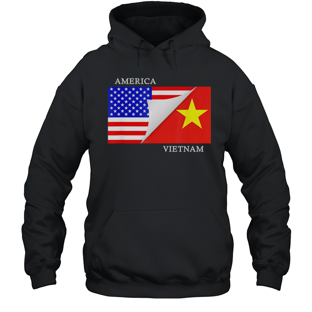 Vietnamese American Flag Shirt Unisex Hoodie