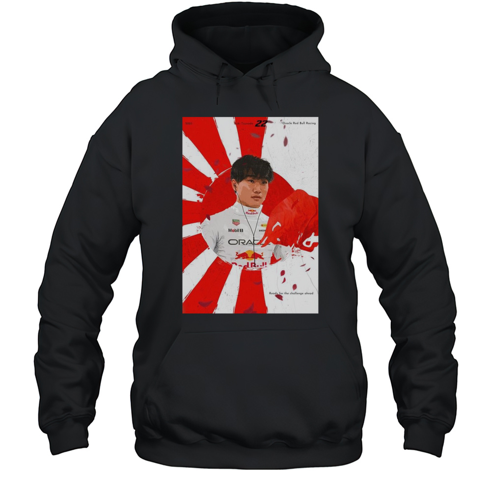 Yuki Tsunoda Formula 1 Japanese GP 2025 Oracle Red Bull Racing Ready For The Challenge Ahead Poster T-shirt Unisex Hoodie