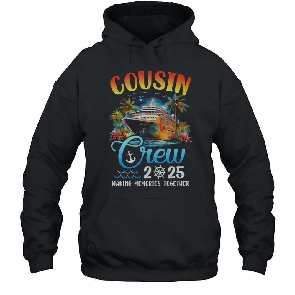 Cousin Crew 2025 Cousin Cruise Group Matching Vacation Party Shirt Unisex Hoodie