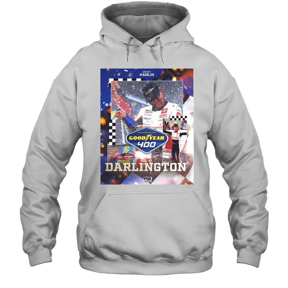 Denny Hamlin Darlington Raceway Goodyear 400 With 56th Career NASCAR Cup Series Poster T-shirt Unisex Hoodie