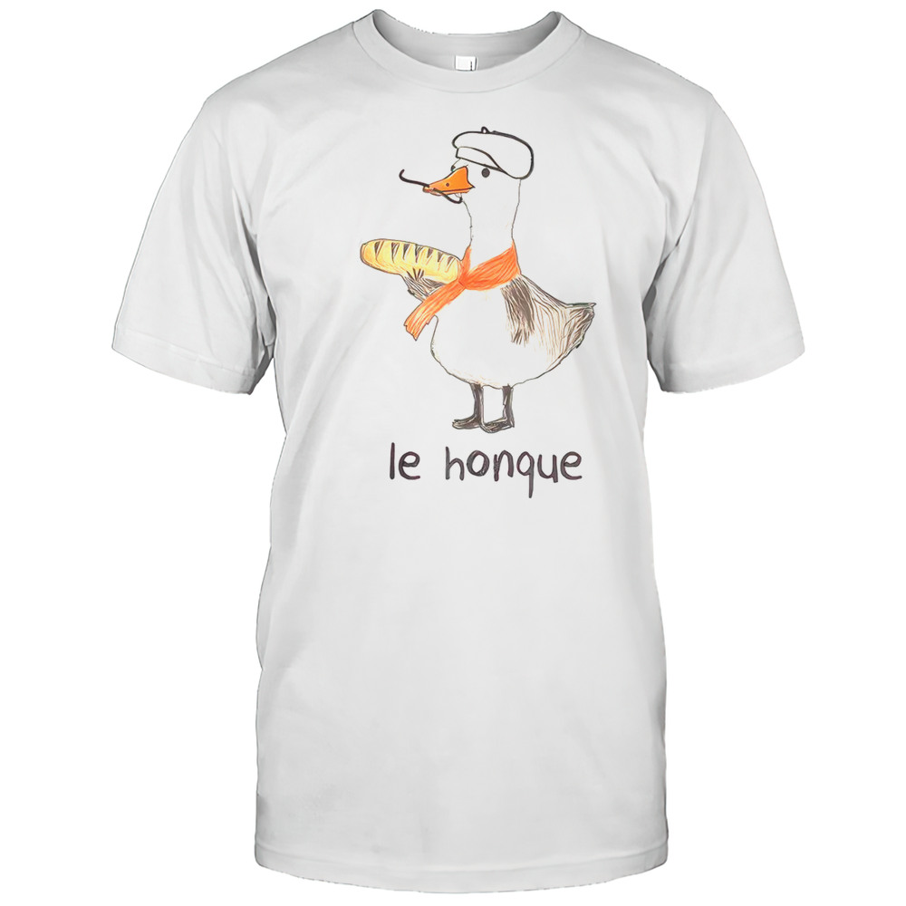 Funny Silly Goose Le Honque French Baguette T-Shirt