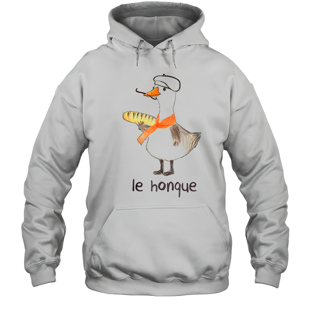 Funny Silly Goose Le Honque French Baguette T-Shirt Unisex Hoodie