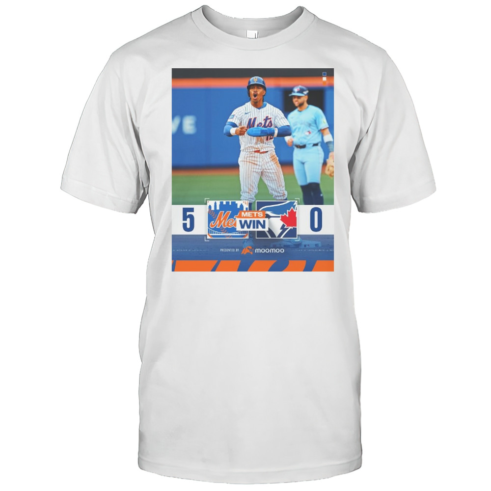 Home Shutout New York Mets Baseball Win 5-0 Toronto Blue Jays Final Score April 4 2025 T-shirt