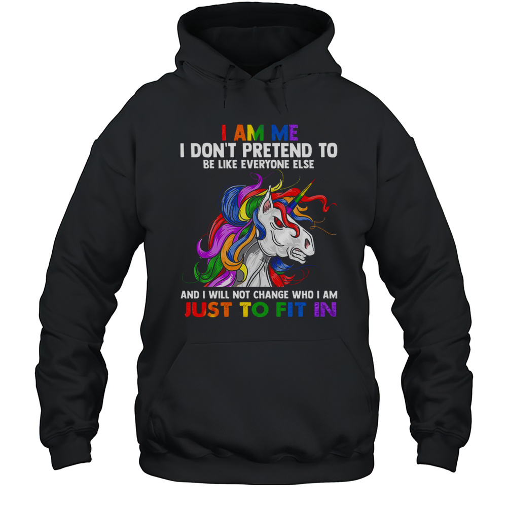 I Am Me Angry Dangerous Unicorn T-Shirt Unisex Hoodie