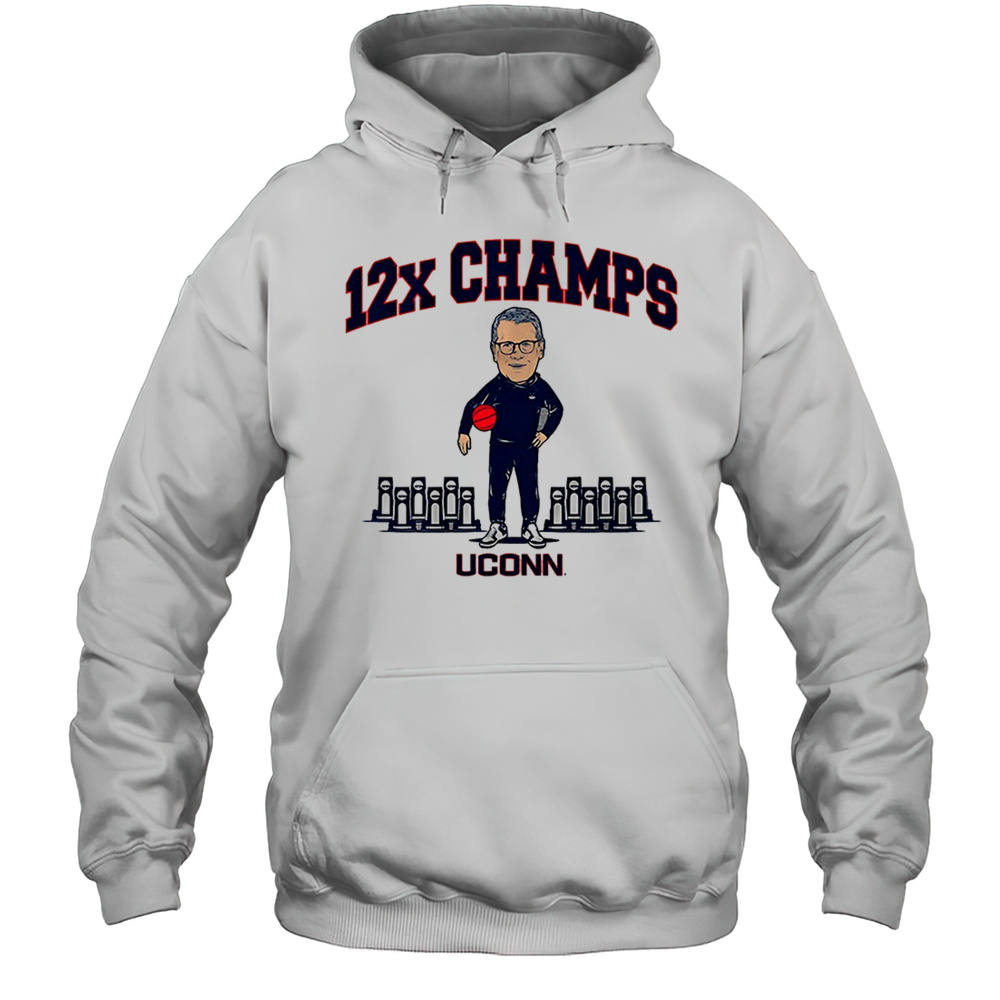 UConn Huskiers Basketball Geno Auriemma 12x Champ Shirt Unisex Hoodie