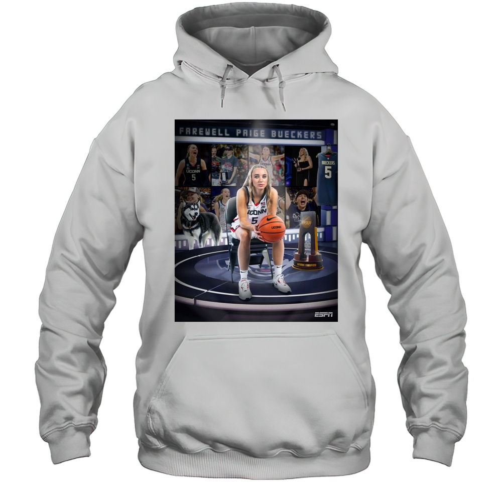 UConn Huskies Farewell Paige Bueckers NCAA National Champion The Paige Turner The Crown Claimed T-shirt Unisex Hoodie