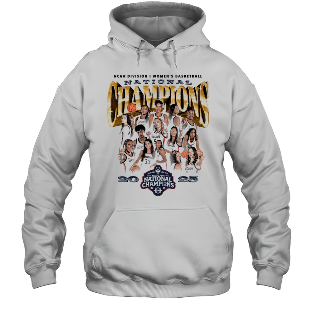 UConn Huskies NCAA Division I Womens Basketball National Champions Team 12 Time T-shirt Unisex Hoodie