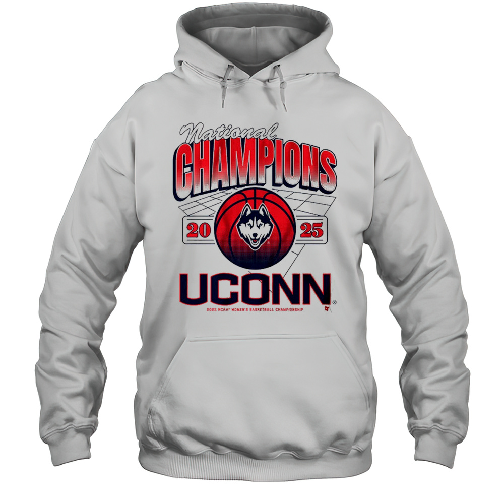 UConn Huskies Womens Basketball Championship NCAA Champions Grid 2025 Logo T-shirt Unisex Hoodie