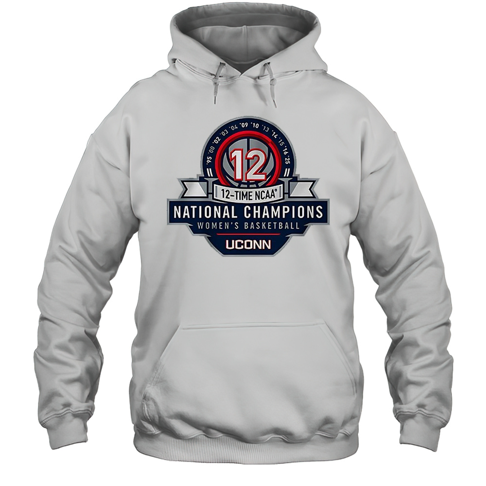 UConn Womens Basketball 12x NCAA Champions Logo Shirt Unisex Hoodie