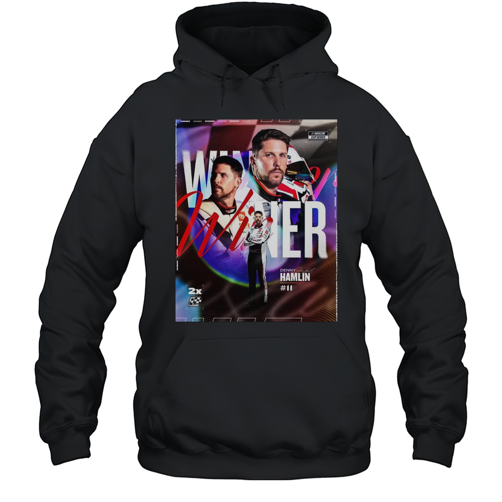 Back-to-back Ws Denny Hamlin Wins At Darlington Raceway Signature NASCAR T-shirt Unisex Hoodie