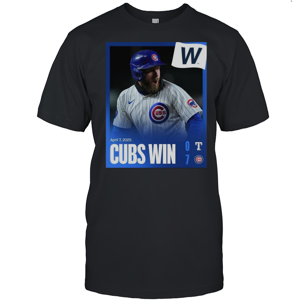 Chicago Cubs Win 7-0 Texas Rangers Final Score April 7 2025 Baseball MLB This Aint Texas T-shirt Chicago Cubs Win 7-0 Texas Rangers Final Score April 7 2025 Baseball MLB This Aint Texas T-shirt