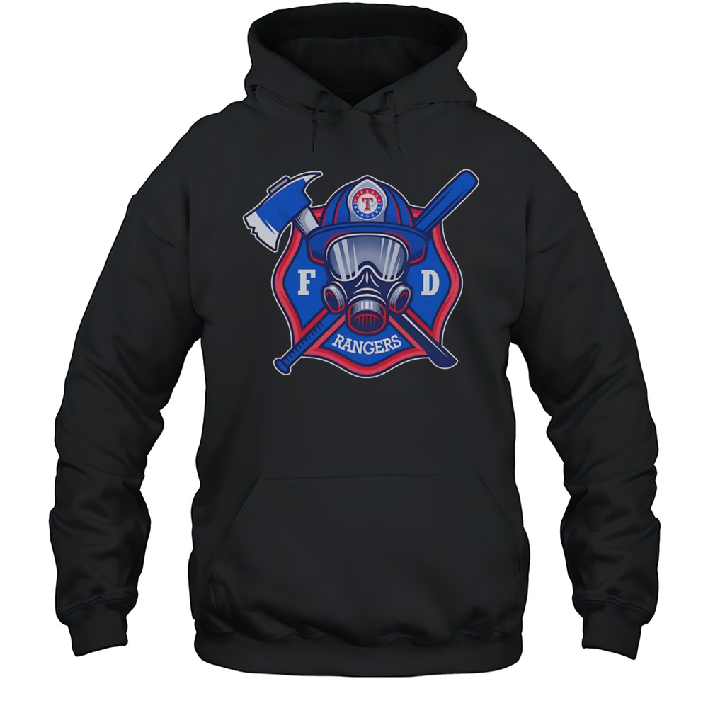 Firefighter Mask Texas Rangers Baseball Shirt Unisex Hoodie