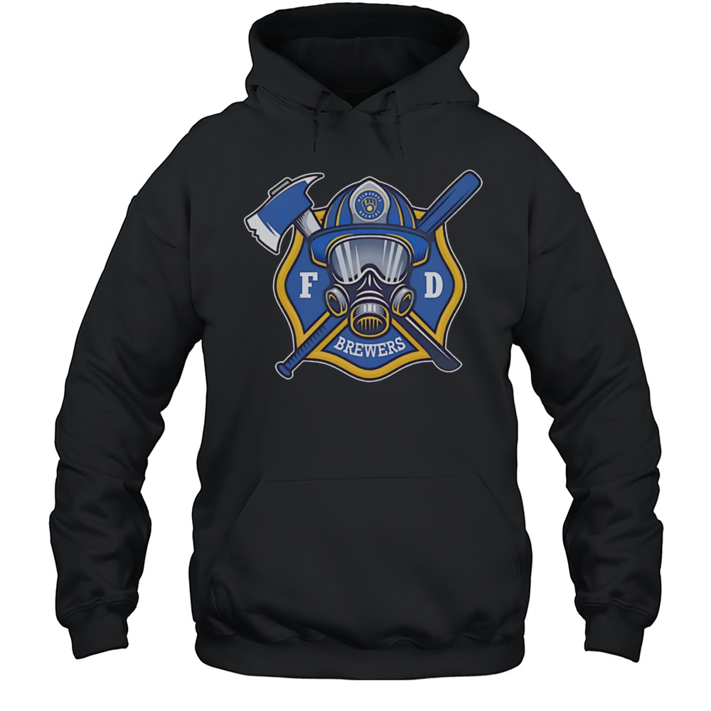 Firefighter Milwaukee Brewers Baseball Shirt Unisex Hoodie