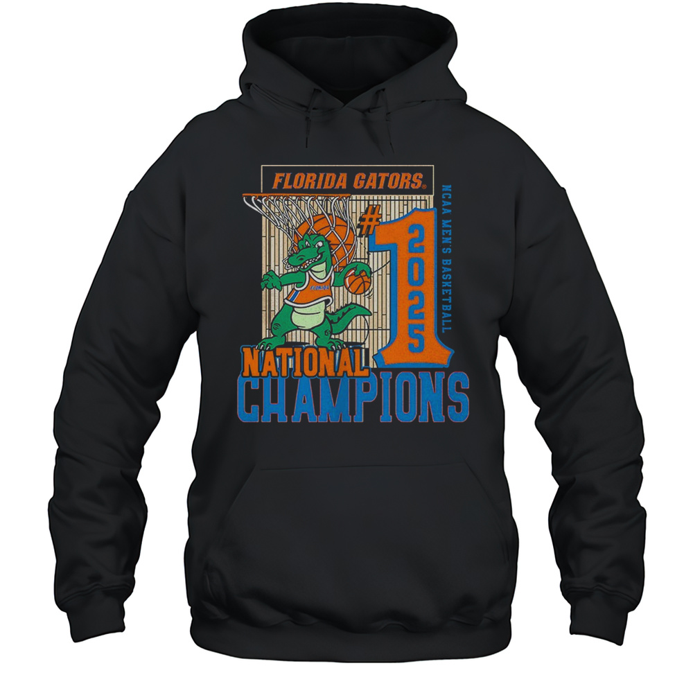 Florida Gators 1 2025 NCAA Mens Basketball National Champions Shirt Unisex Hoodie