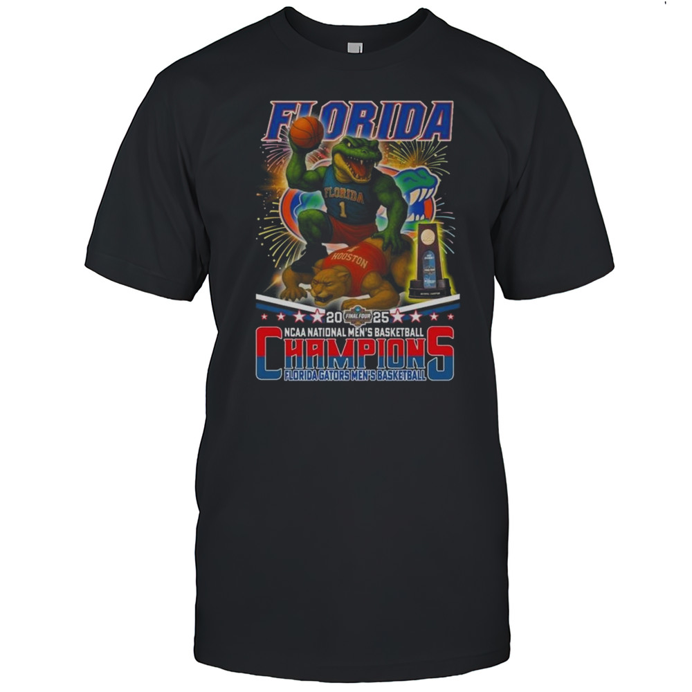 Florida Gators Beat Houston Cougars National Champions 2025 Mascot Fireworks Shirt