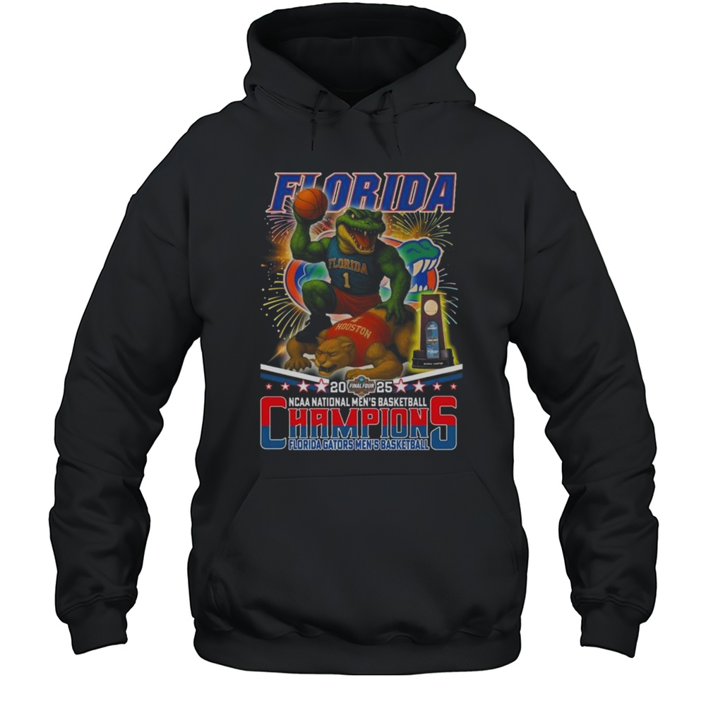 Florida Gators Beat Houston Cougars National Champions 2025 Mascot Fireworks Shirt Unisex Hoodie