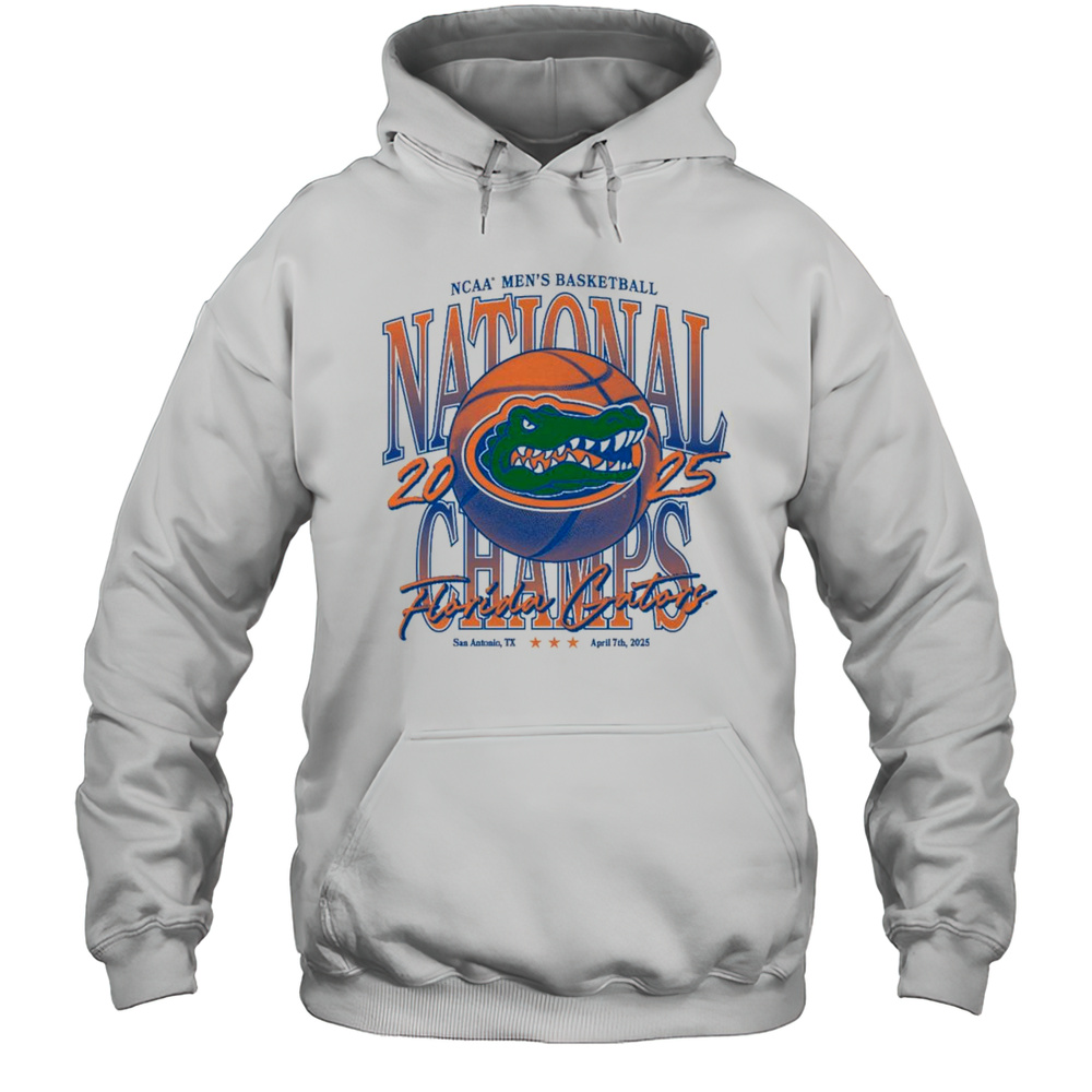 Florida Gators Mens Basketball Win Houston 2025 National Champs San Antonio April 7th 2025 T-shirt Unisex Hoodie