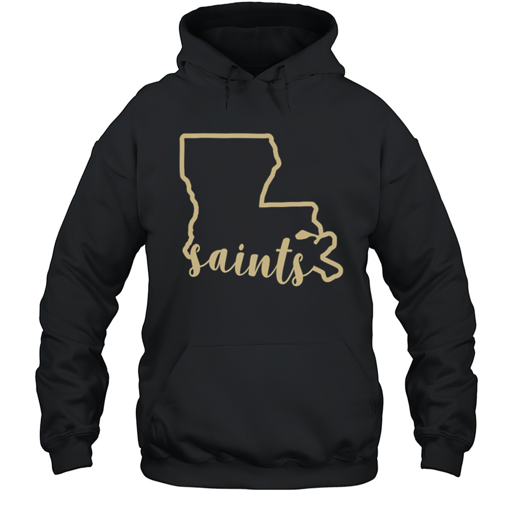 New Orleans Saints Map Shirt Unisex Hoodie