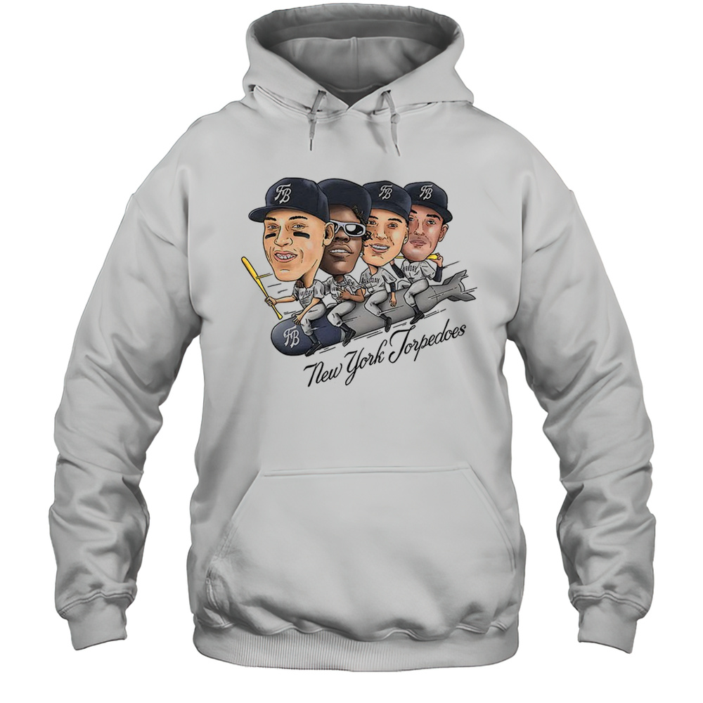 New York Torpedoes Baseball Players Caricature Shirt Unisex Hoodie