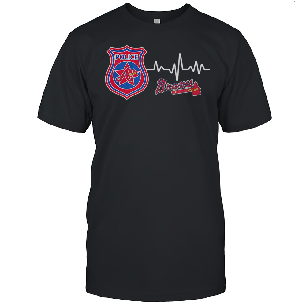 Police Heart Rate Atlanta Braves Shirt