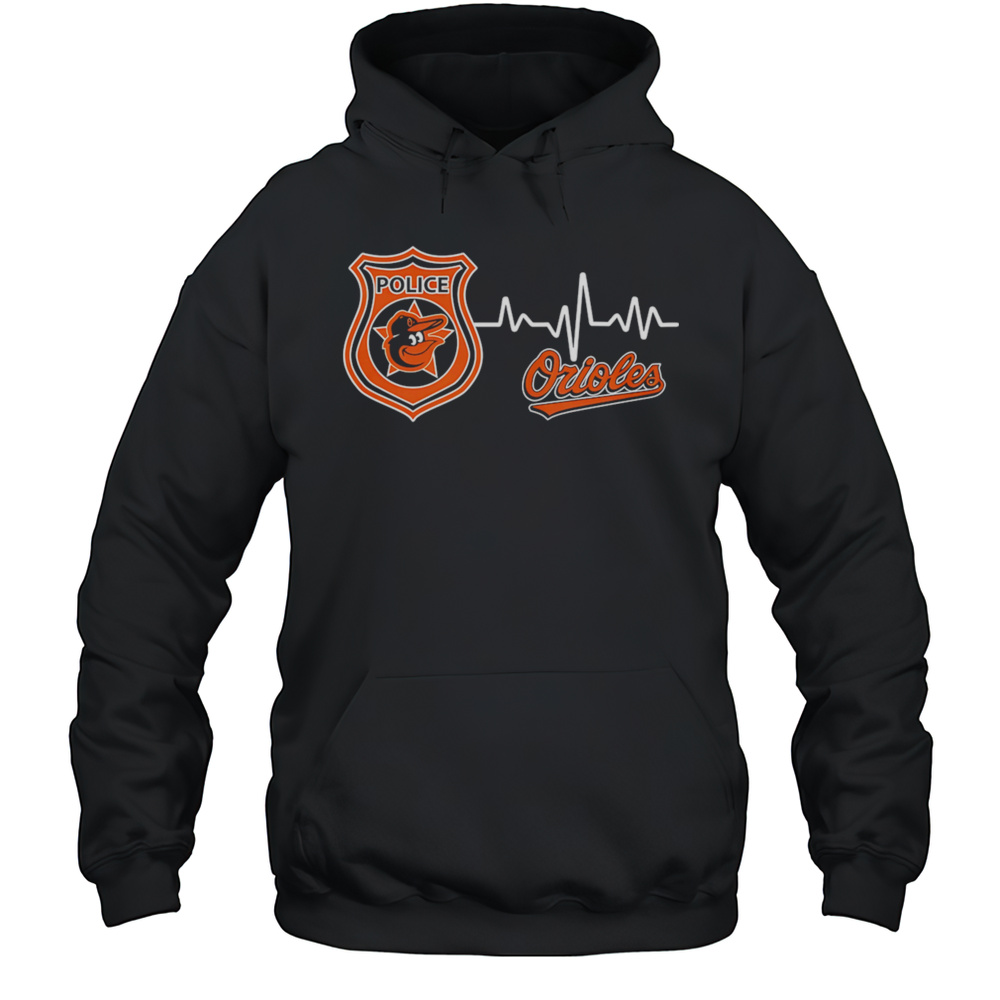 Police Heart Rate Baltimore Orioles Shirt Unisex Hoodie