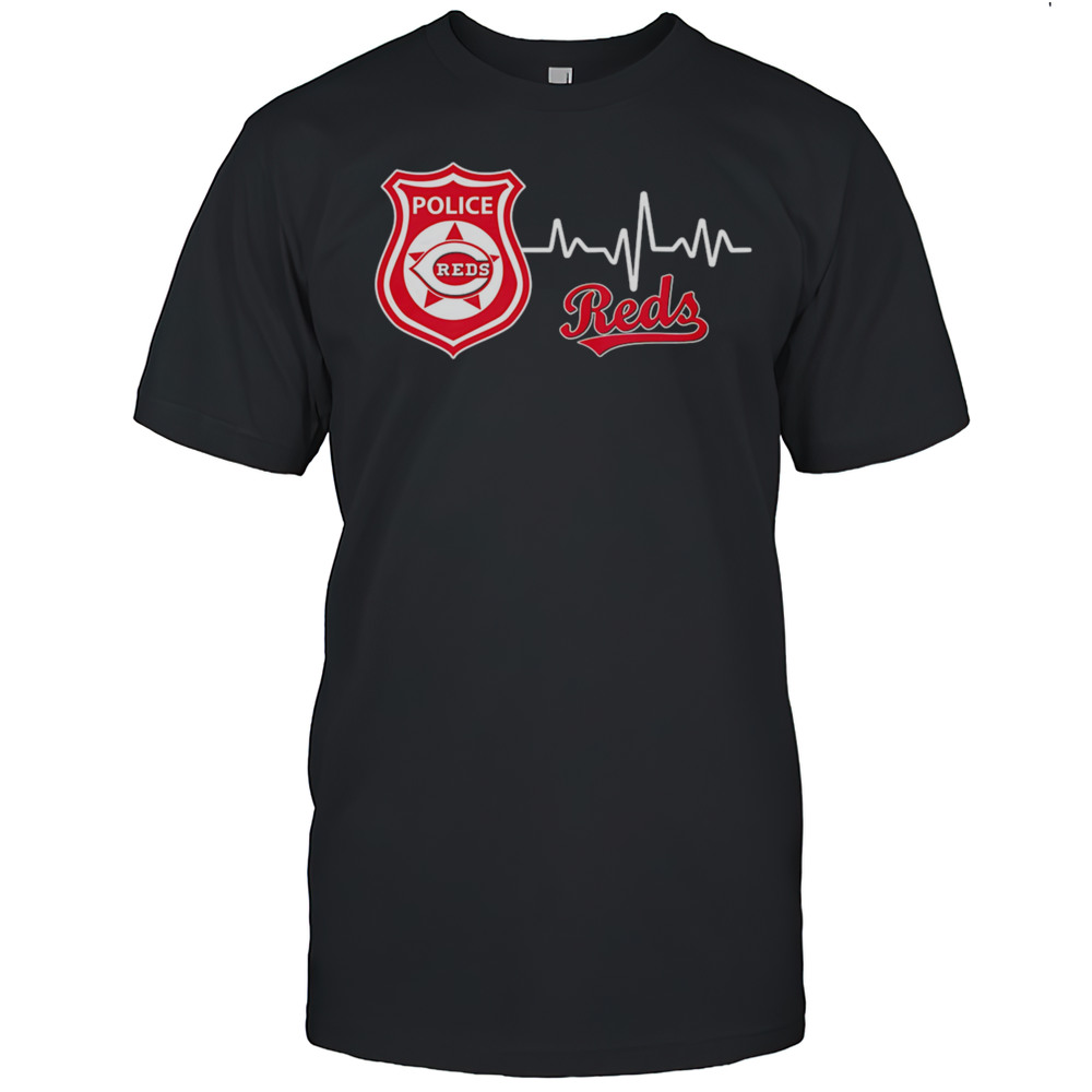Police Heart Rate Cincinnati Reds Shirt