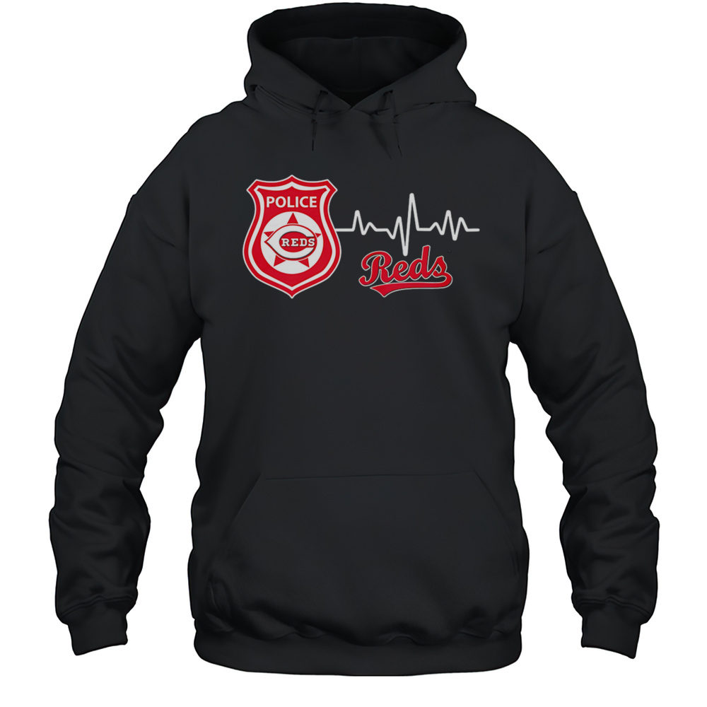 Police Heart Rate Cincinnati Reds Shirt Unisex Hoodie