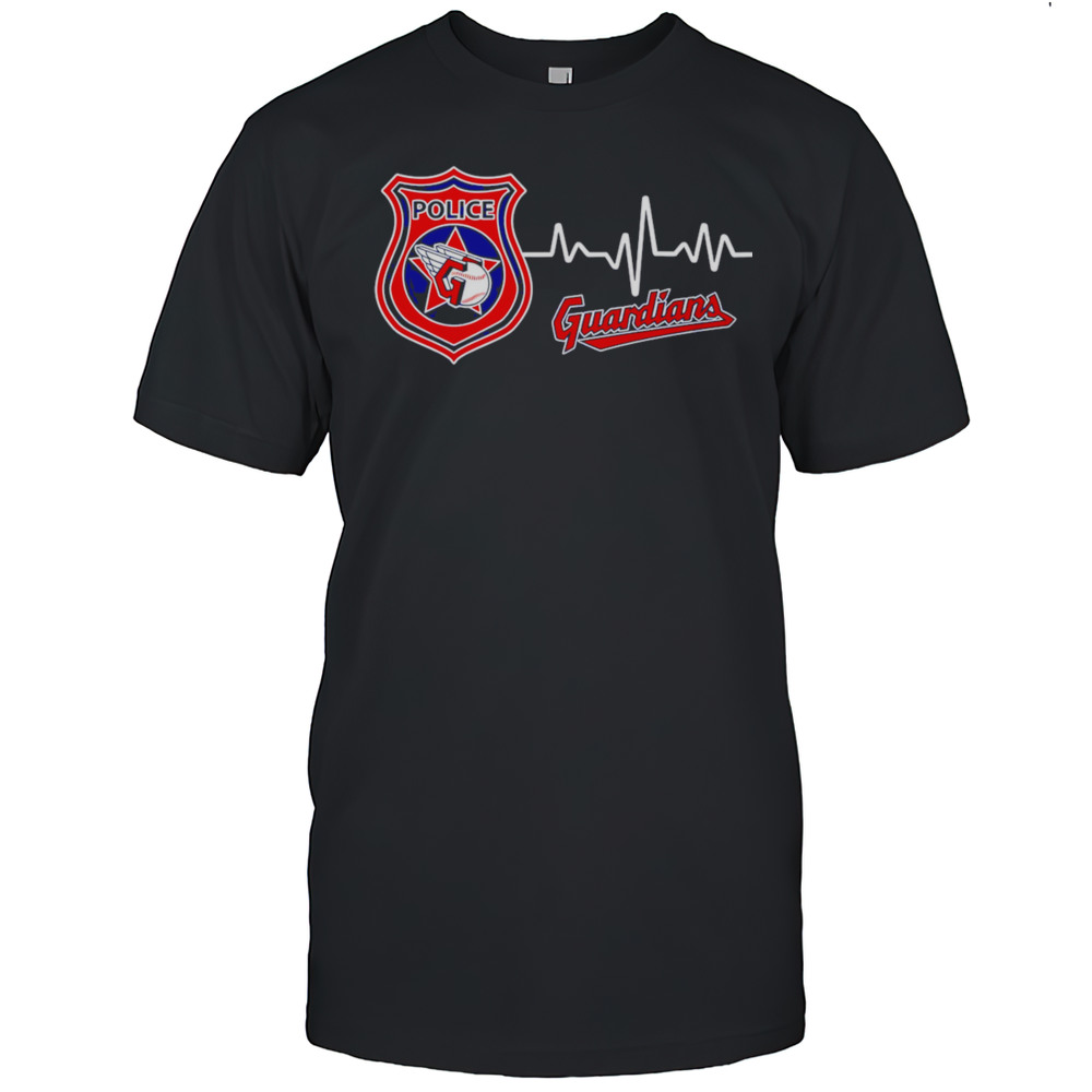 Police Heart Rate Cleveland Guardians Shirt