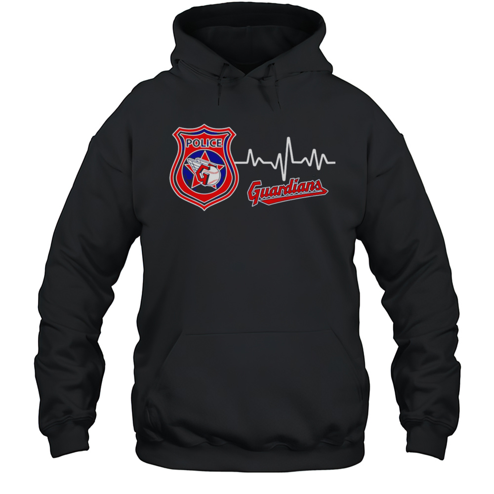 Police Heart Rate Cleveland Guardians Shirt Unisex Hoodie