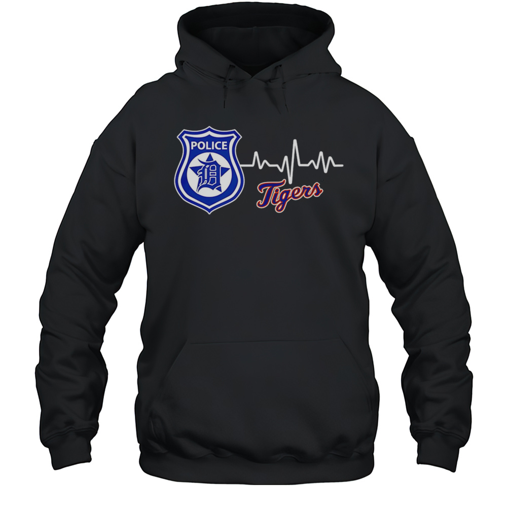 Police Heart Rate Detroit Tigers Shirt Unisex Hoodie