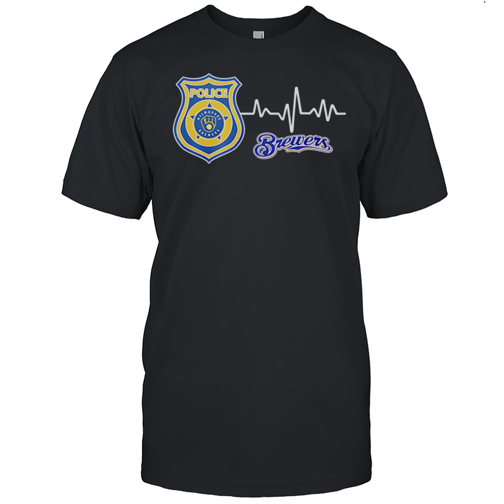 Police Heart Rate Milwaukee Brewers Shirt