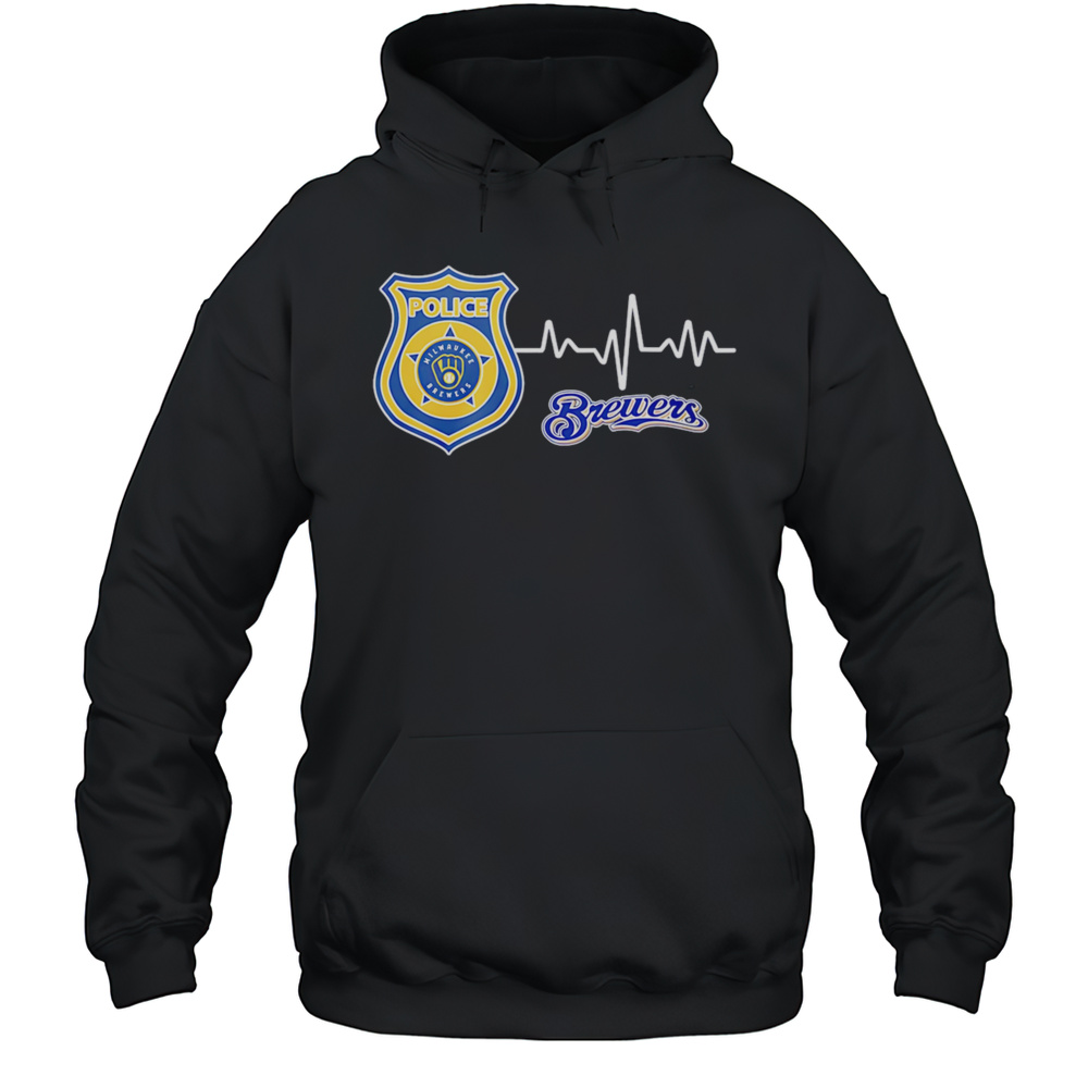 Police Heart Rate Milwaukee Brewers Shirt Unisex Hoodie