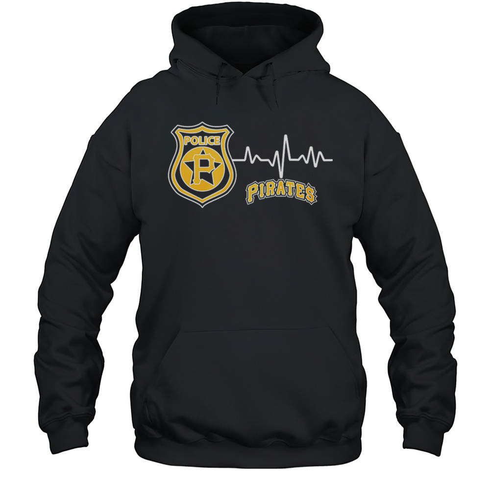Police Heart Rate Pittsburgh Pirates Shirt Unisex Hoodie