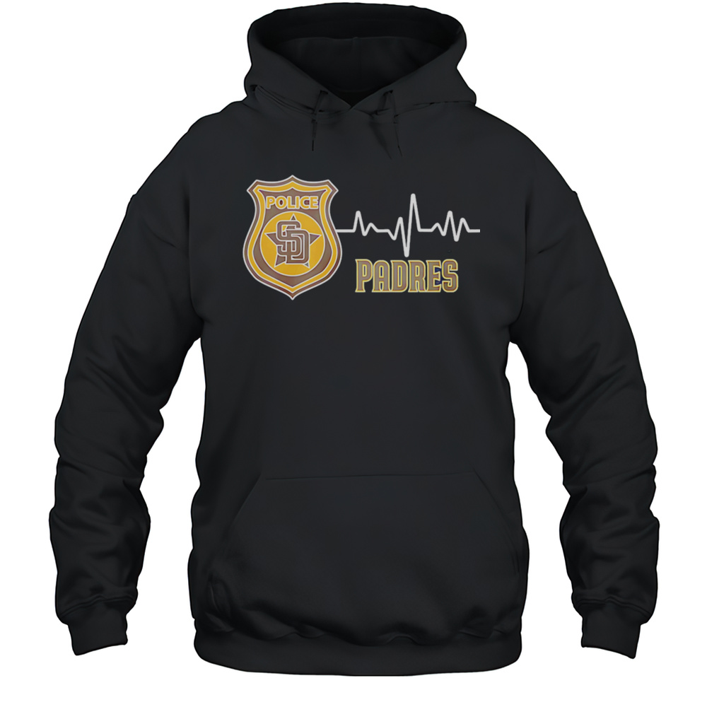 Police Heart Rate San Diego Padres Shirt Unisex Hoodie