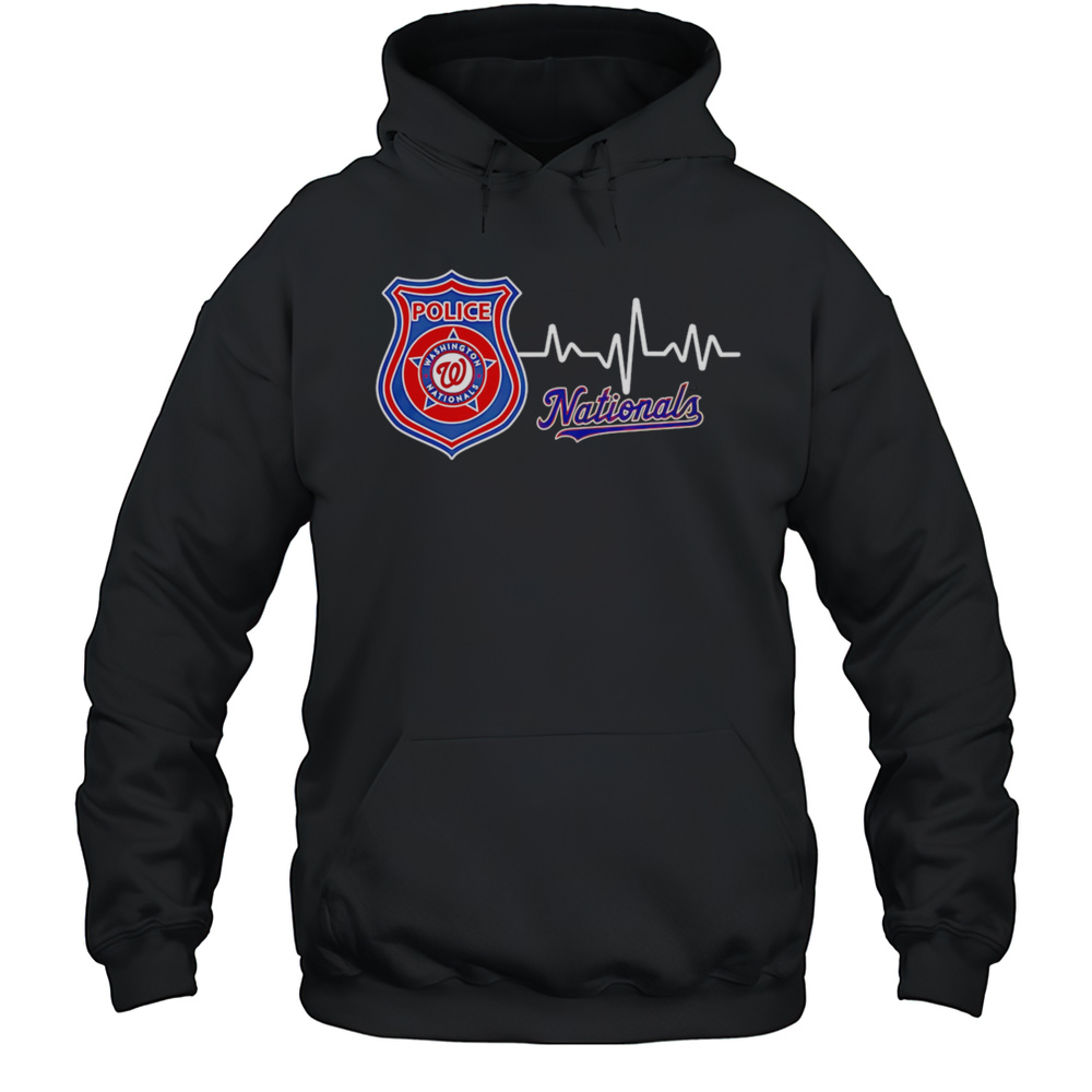 Police Heart Rate Washington Nationals Shirt Unisex Hoodie