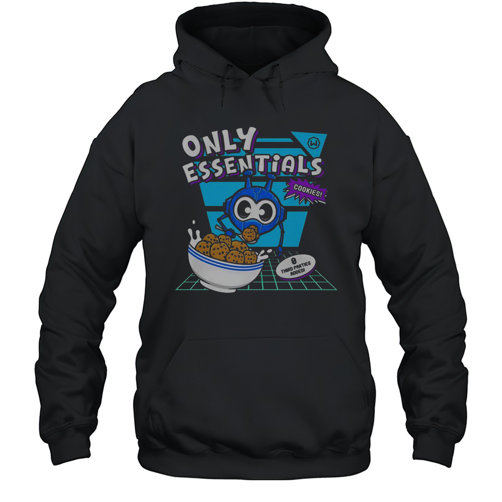 Premium Only Essentials Cookies 0 Third Parties Added Windscribe Browser Cookies T-Shirt Unisex Hoodie