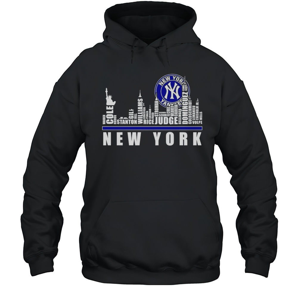 Premium Skyline City New York Yankees Players Name T-Shirt Unisex Hoodie