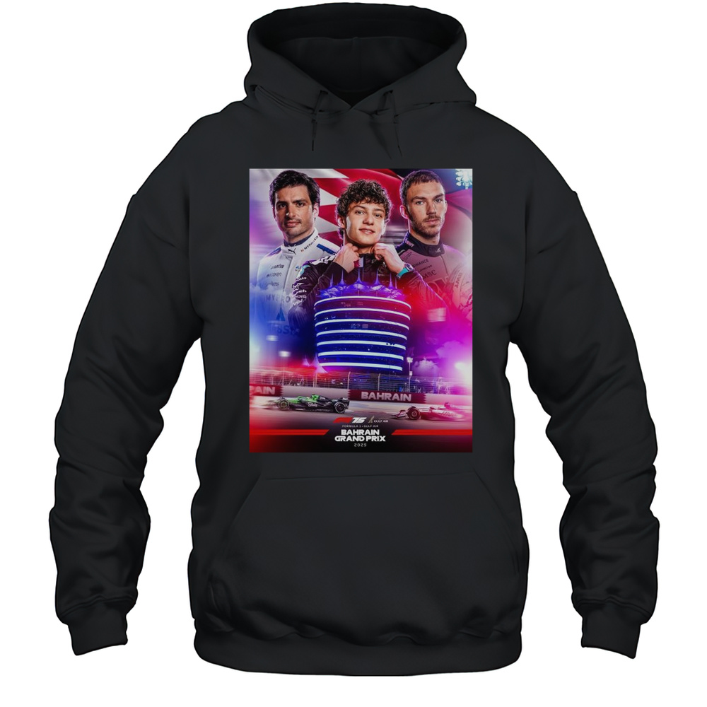Race Week Formula 1 Gulf Air Bahrain Grand Prix 2025 Kimi Andrea Antonelli Carlos Sainz Jr. T-shirt Unisex Hoodie