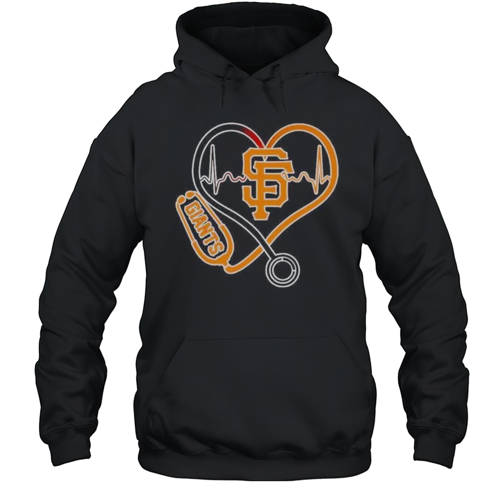 San Francisco Giants Stethoscope Heartbeat Shirt Unisex Hoodie