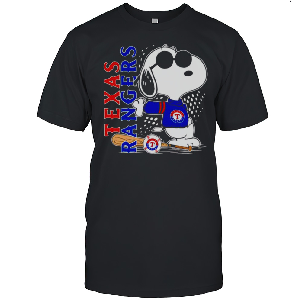 Snoopy Pose Texas Rangers Baseball Shirt