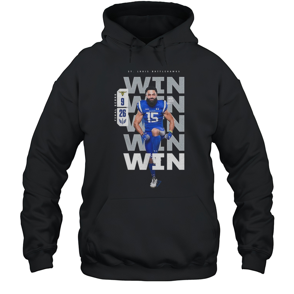 St Louis Battlehawks Jacob Saylors Win Final Score Shirt Unisex Hoodie