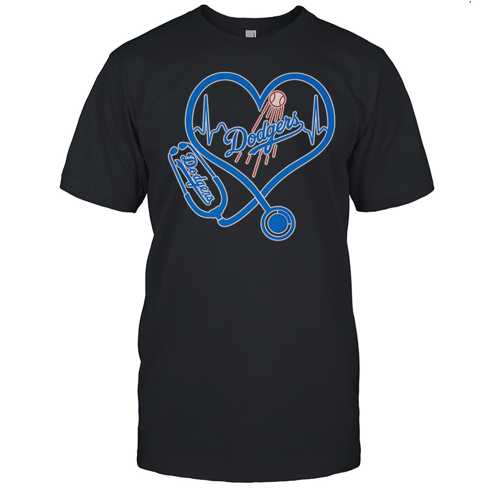 Stethoscope Heartbeat Los Angeles Dodgers Shirt