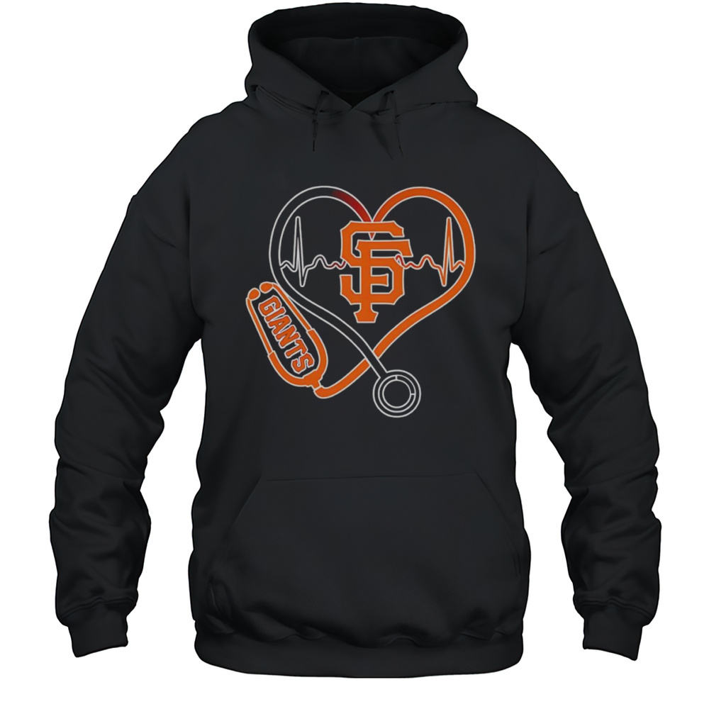 Stethoscope Heartbeat San Francisco Giants Shirt Unisex Hoodie