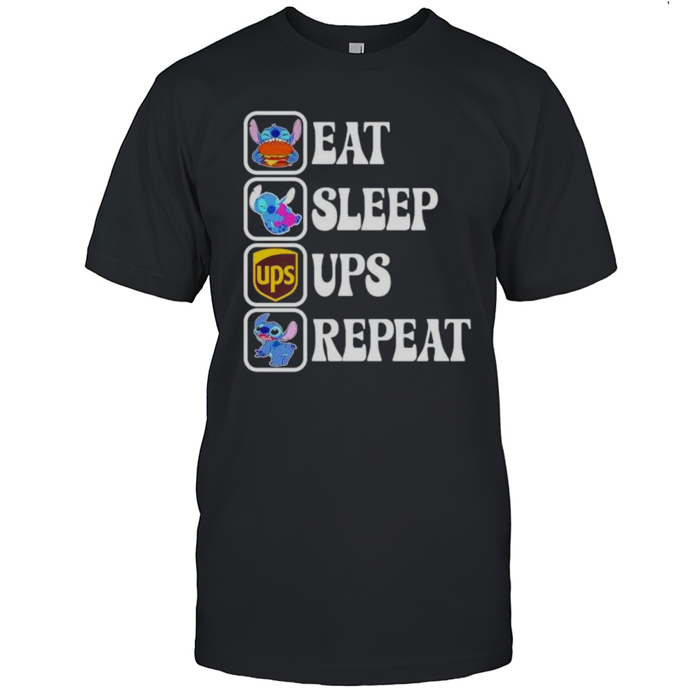Stitch Eat Sleep UPS Repeat Shirt