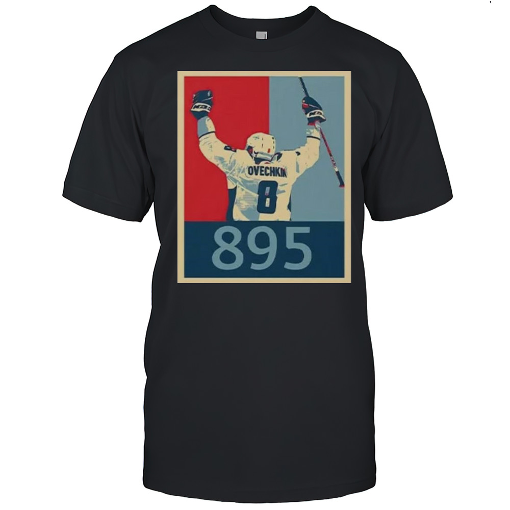 Alexander Ovechkin 895 Goals Record Hockey Shirt