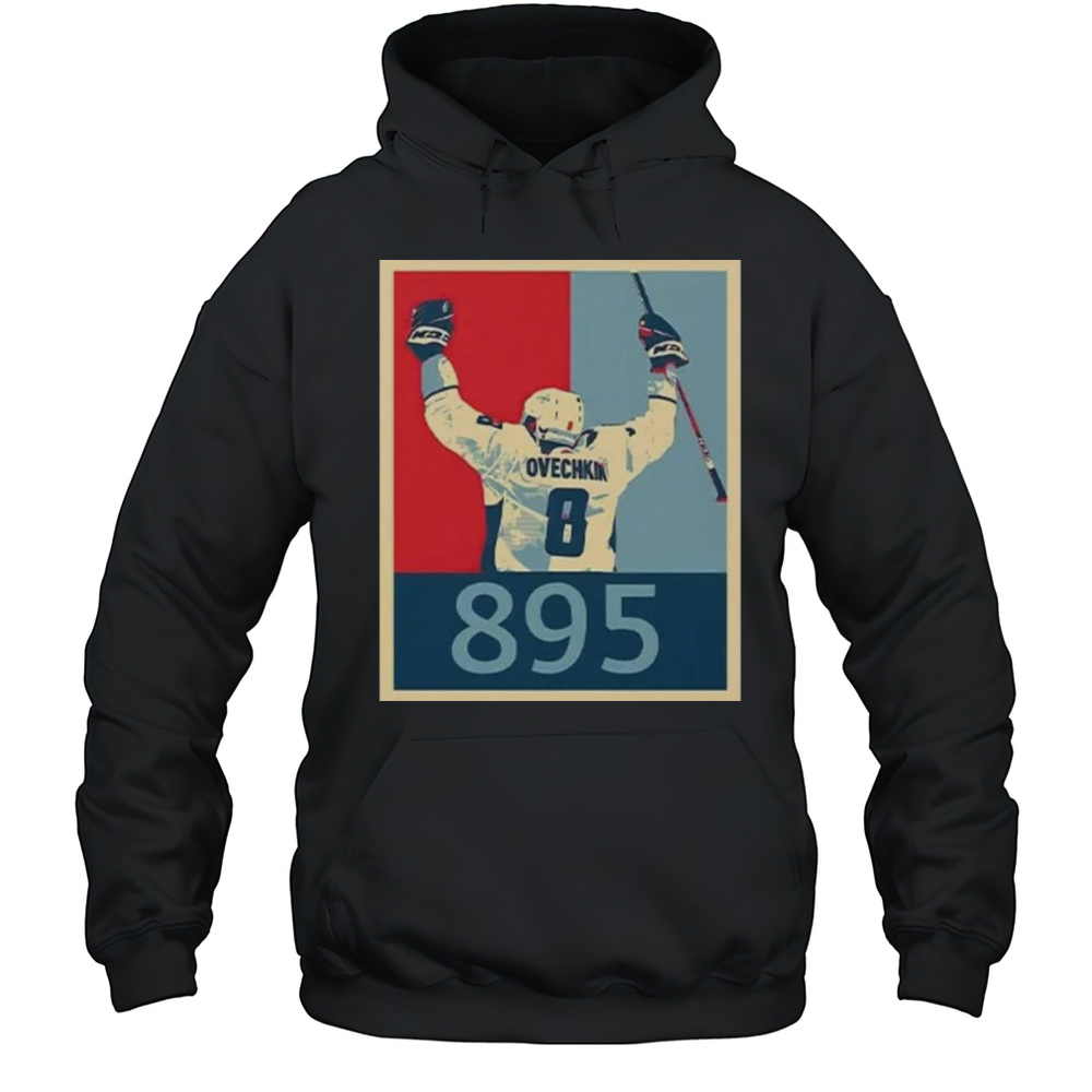 Alexander Ovechkin 895 Goals Record Hockey Shirt Unisex Hoodie