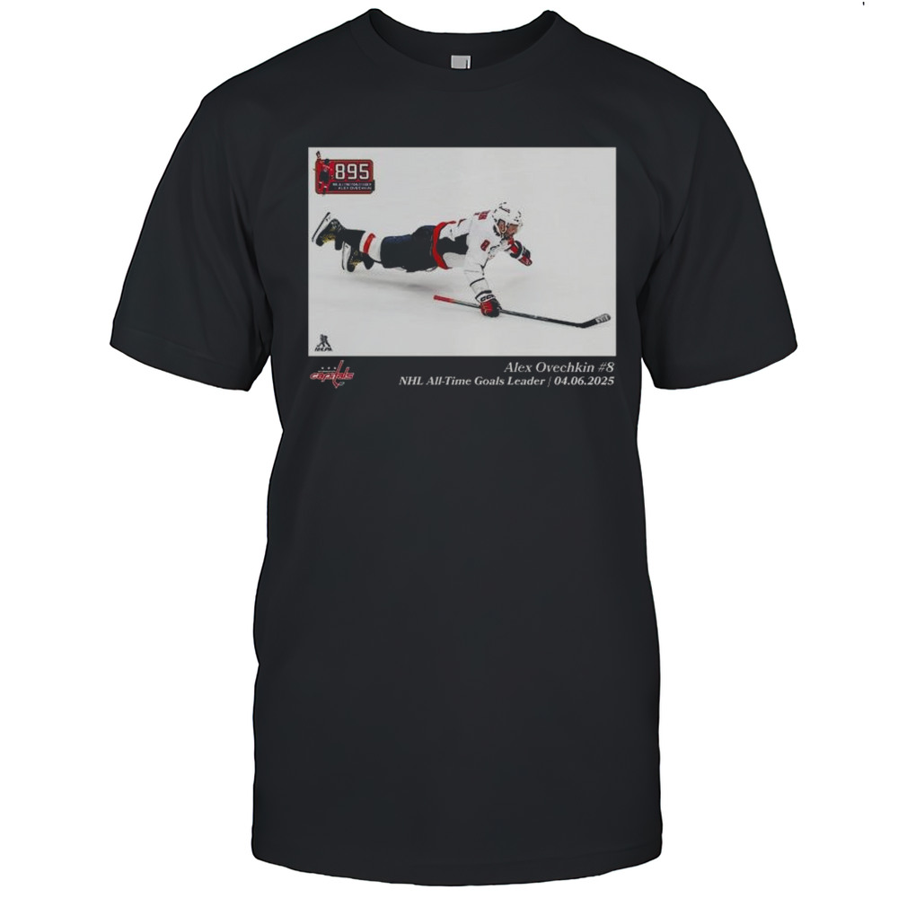 Alexander Ovechkin Washington Capitals NHL All-Time Goals Leader Flash Feature 2025 Shirt